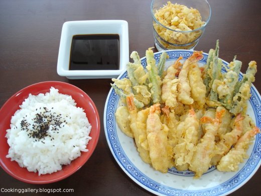 Prawn and Vegetables Tempura with Rice